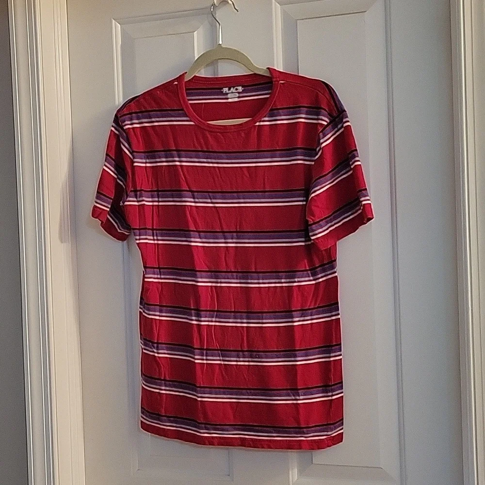 Childrens place red striped tee shirt XXL